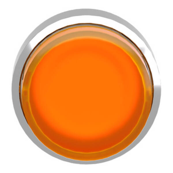 Head for illuminated push button, Harmony XB4, metal, orange projecting, 22mm, push-push, universal LED, unmarked - Schneider Electric - ZB4BH53