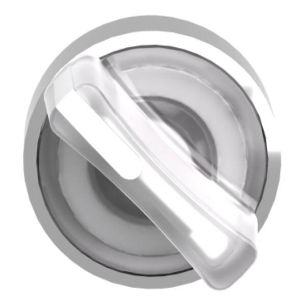 Head for illuminated selector switch, Harmony XB4, metal, white handle, 22mm, universal LED, 2 positions, stay put - Schneider Electric - ZB4BK1213