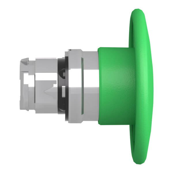 green Ø60 mushroom pushbutton head Ø22 spring return - Schneider Electric - ZB4BR3