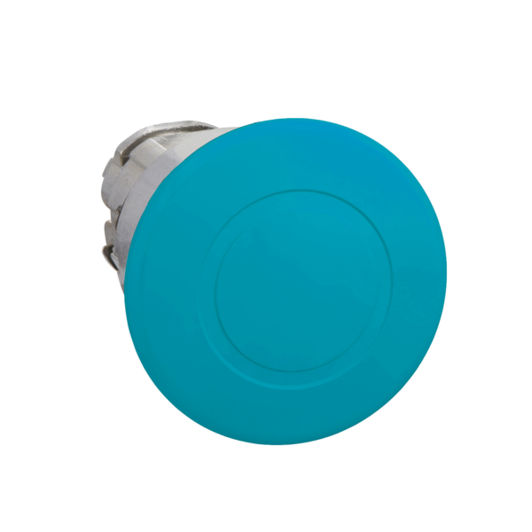 blue mushroom Ø40 mm pushbutton head Ø22 latching turn to release - Schneider Electric - ZB4BS56