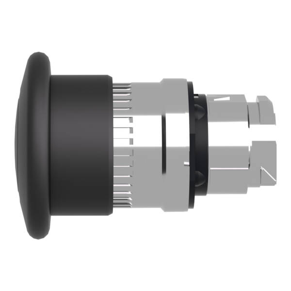 black Ø40 mushroom pushbutton head Ø22 latching push-pull - Schneider Electric - ZB4BT2