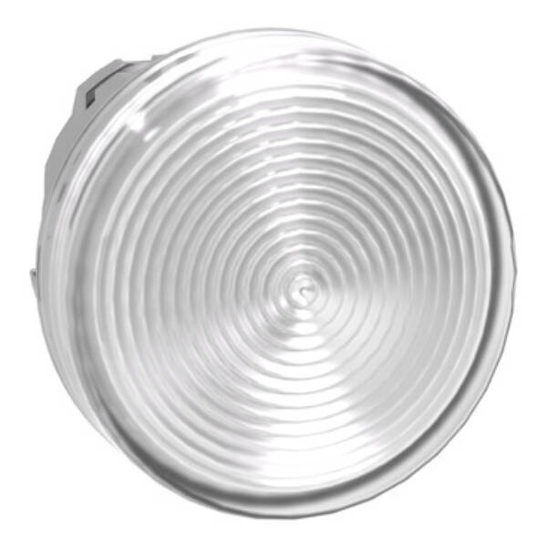 Head for pilot light, Harmony XB4, white, 22mm, with grooved lens, universal LED - Schneider Electric - ZB4BV013S
