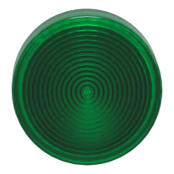 Head for pilot light, Harmony XB4, metal, green, 22mm, universal LED, grooved lens - Schneider Electric - ZB4BV033S