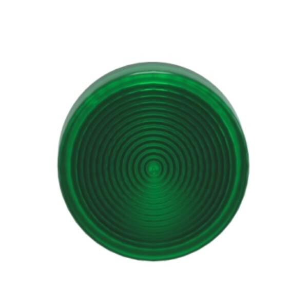 Head for pilot light, Harmony XB4, metal, green, 22mm, universal LED, grooved lens - Schneider Electric - ZB4BV033S