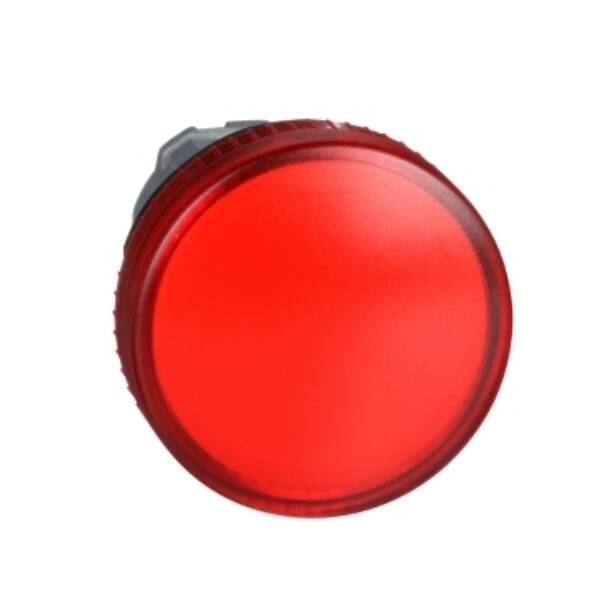 red pilot light head Ø22 with plain lens for BA9s bulb - Schneider Electric - ZB4BV04