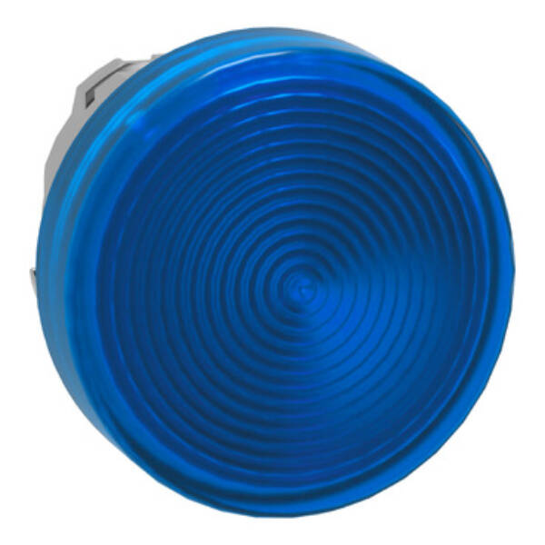 Head for pilot light, Harmony XB4, blue, 22mm, with grooved lens, universal LED - Schneider Electric - ZB4BV063S