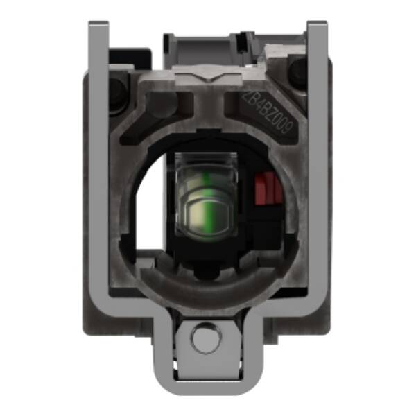 Complete body/contact assembly and light block, Harmony XB4, with body/fixing collar, universal LED, 24V, 1NC - Schneider Electric - ZB4BW0B12