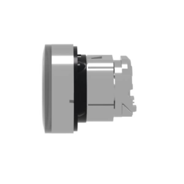 Head for illuminated push button, Harmony XB4, metal, white flush, 22mm, universal LED, spring return, illuminated ring - Schneider Electric - ZB4BW913