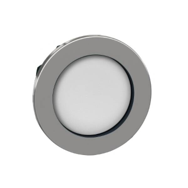 Head for non illuminated push button, Harmony XB4, flush mounted white pushbutton recessed - Schneider Electric - ZB4FA16