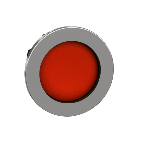 Head for non illuminated push button, Harmony XB4, flush mounted red pushbutton recessed - Schneider Electric - ZB4FA46