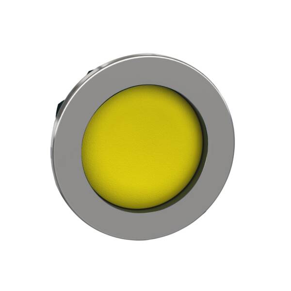 Head for non illuminated push button, Harmony XB4, flush mounted yellow pushbutton recessed - Schneider Electric - ZB4FA56