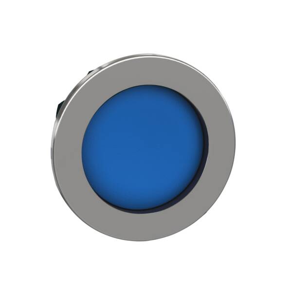 Head for non illuminated push button, Harmony XB4, flush mounted blue pushbutton recessed - Schneider Electric - ZB4FA66