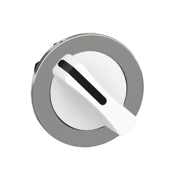 Head for selector switch, Harmony XB4, flush mounted white 2 position stay put - Schneider Electric - ZB4FD201
