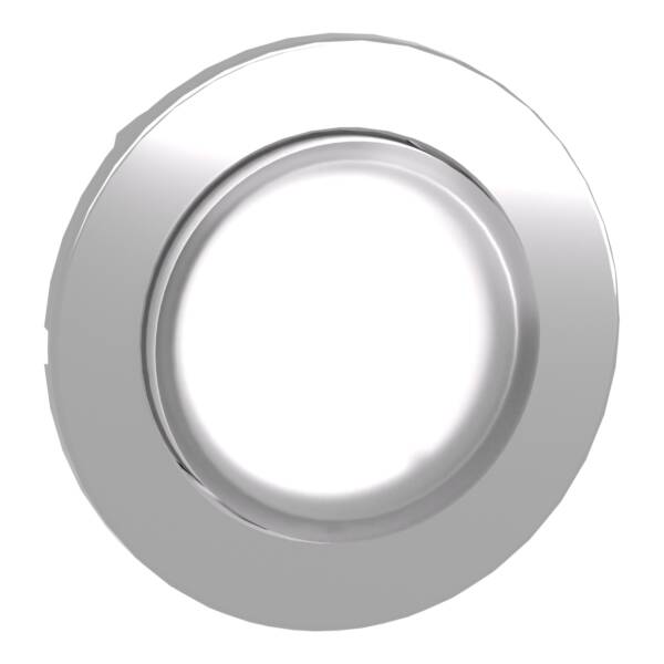 Head for illuminated push button, Harmony XB4, metal, white projecting, 30mm, universal LED, push-push, unmarked - Schneider Electric - ZB4FH13