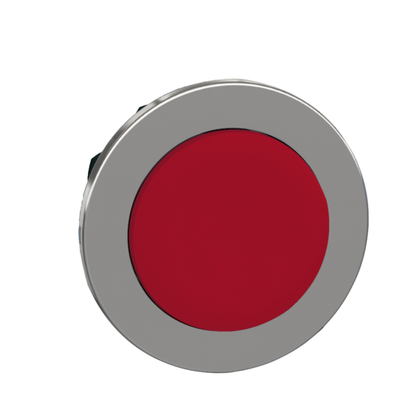 Head for non illuminated push button, Harmony XB4, flush mounted red projecting pushbutton - Schneider Electric - ZB4FL4