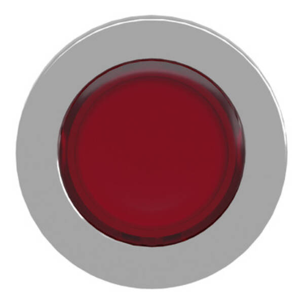 Head for pilot light, Harmony XB4, flush mounted, red, 30mm, with plain lens, universal LED - Schneider Electric - ZB4FV043