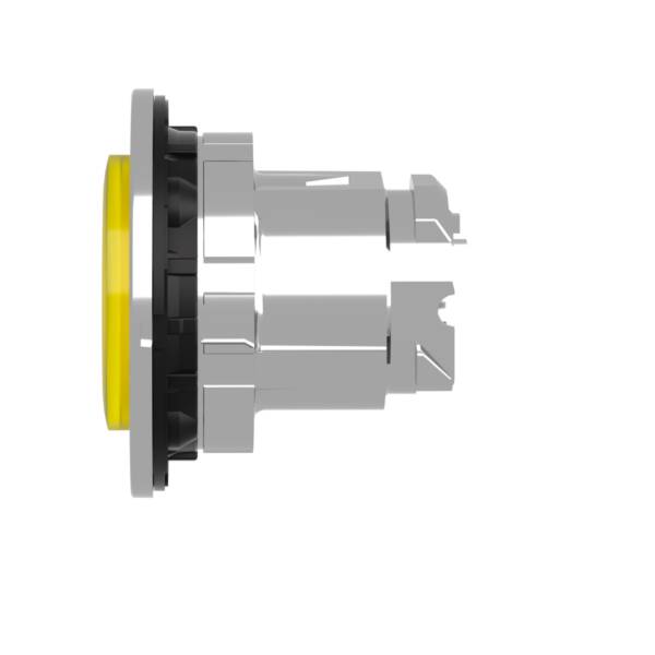 Head for illuminated push button, Harmony XB4, metal, blue projecting, 30mm, spring return, universal LED, unmarked - Schneider Electric - ZB4FW183