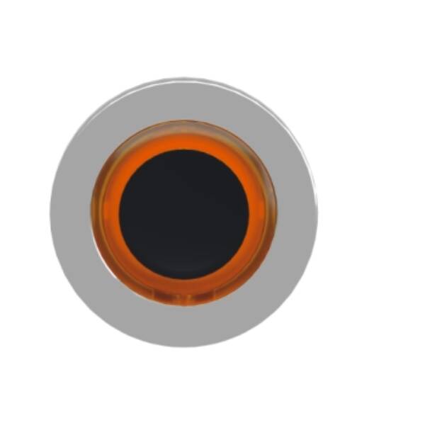 Head for illuminated push button, Harmony XB4, plastic, orange flush, 30mm, universal LED, illuminated ring - Schneider Electric - ZB4FW953