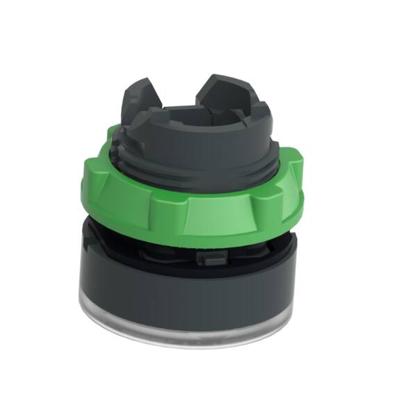 Head for illuminated push button, Harmony XB5, plastic, white flush, 22mm, universal LED, for insetion of legend - Schneider Electric - ZB5AA18