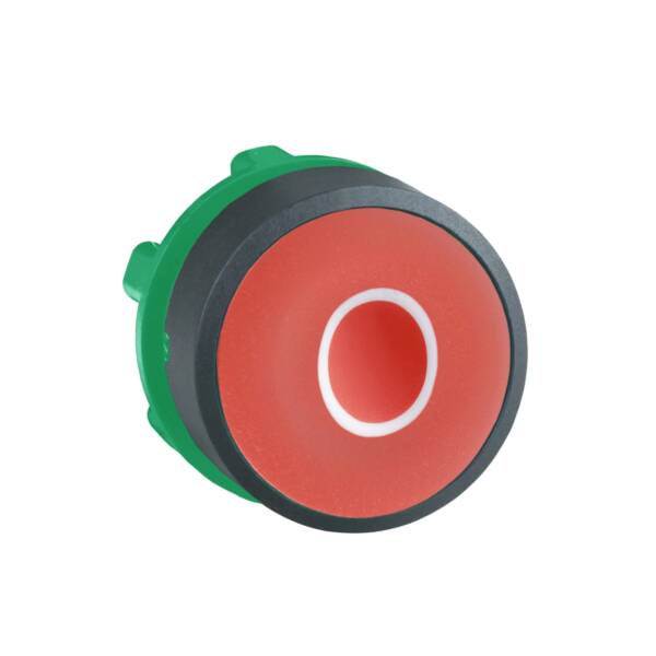 red flush pushbutton head Ø22 spring return "O" - Schneider Electric - ZB5AA432