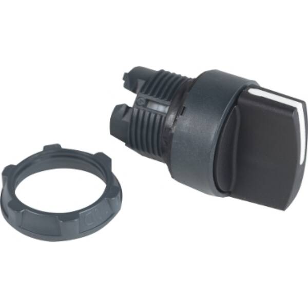 black selector switch head Ø22 2-position stay put - Schneider Electric - ZB5AD2