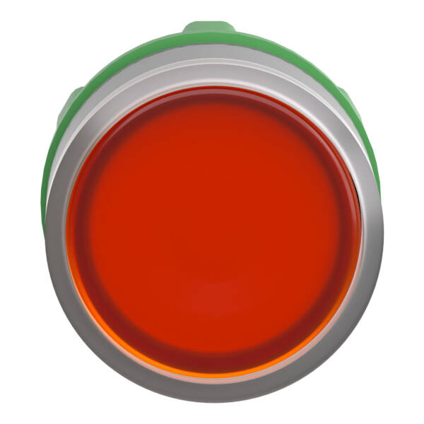 Head for illuminated push button, Harmony XB5, grey bezel, yellow flush, 22mm, universal LED, push-push - Schneider Electric - ZB5AH083C0