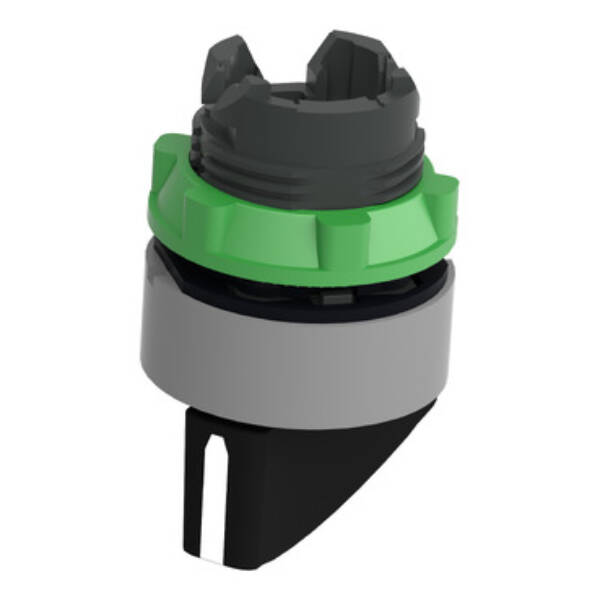 Harmony XB5, Selector switch head, plastic, black, Ø22, long handle, 2 positions, stay put, grey bezel - Schneider Electric - ZB5AJ2C0