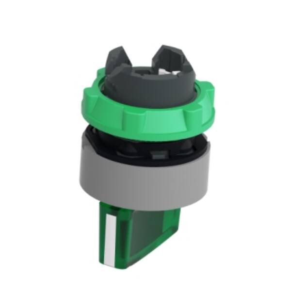 Head for illuminated selector switch, Harmony XB5, Harmony XALF, grey bezel, green handle, 22mm, universal LED, 2 positions, - Schneider Electric - ZB5AK1233C0