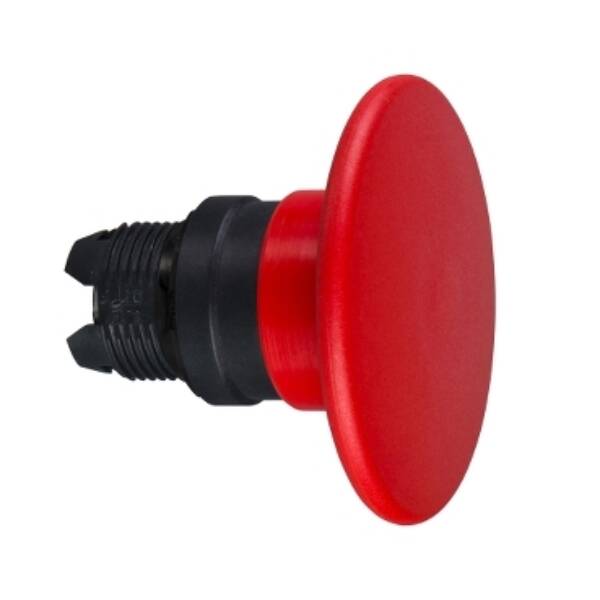 Harmony XB5, Mushroom push button head Ø60, plastic, red, Ø22, spring return - Schneider Electric - ZB5AR4