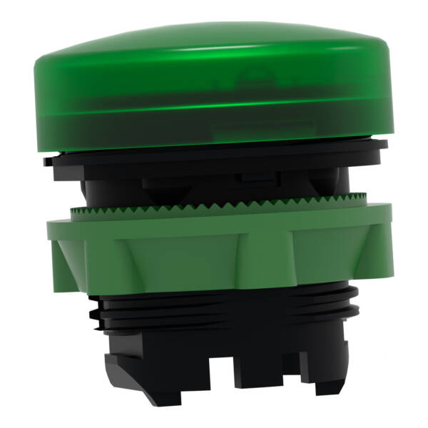 green pilot light head ø22 plain lens for ba9s bulb - Schneider Electric - ZB5AV03