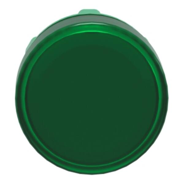 Head for pilot light, Harmony XB5, plastic, green, 22mm, universal LED, plain lens - Schneider Electric - ZB5AV033