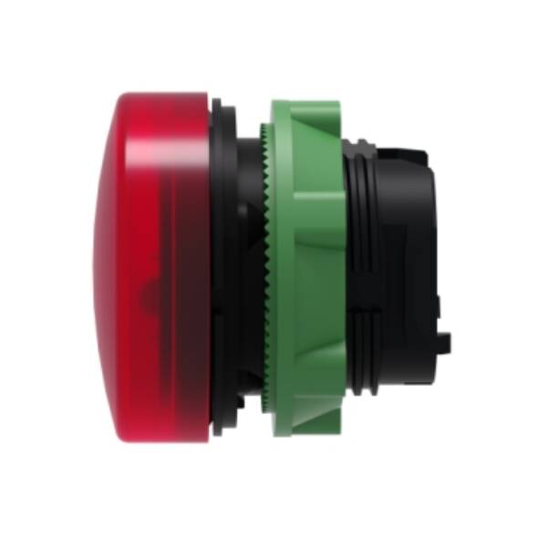 Head for pilot light, Harmony XB5, plastic, red, 22mm, universal LED, plain lens - Schneider Electric - ZB5AV043