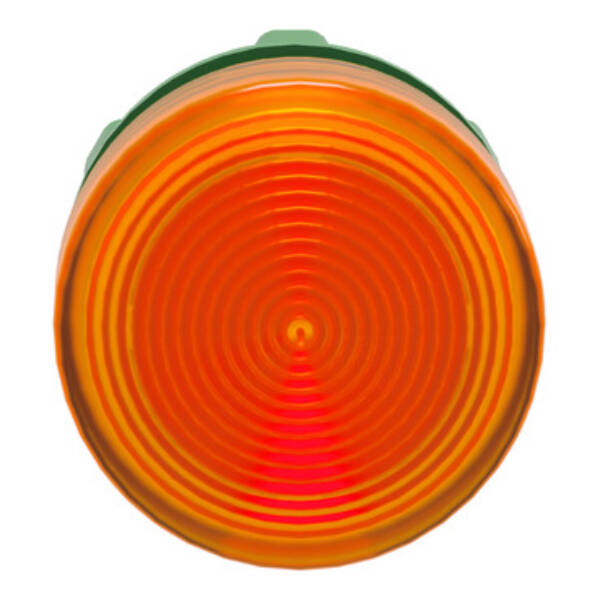 Head for pilot light, Harmony XB5, orange, 22mm, with grooved lens, universal LED - Schneider Electric - ZB5AV053S