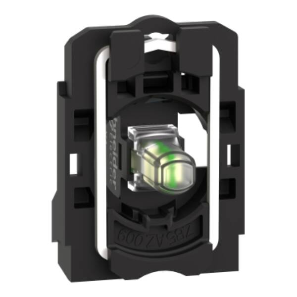 Complete body/light block assembly, Harmony XB5, plastic, universal LED, body/fixing collar, 24V AC DC - Schneider Electric - ZB5AVB1