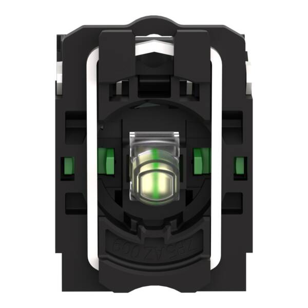 Complete body/contact assembly and light block, Harmony XB5, XB4, with body/fixing collar, universal LED, 230...240V, 2NO - Schneider Electric - ZB5AW0M13