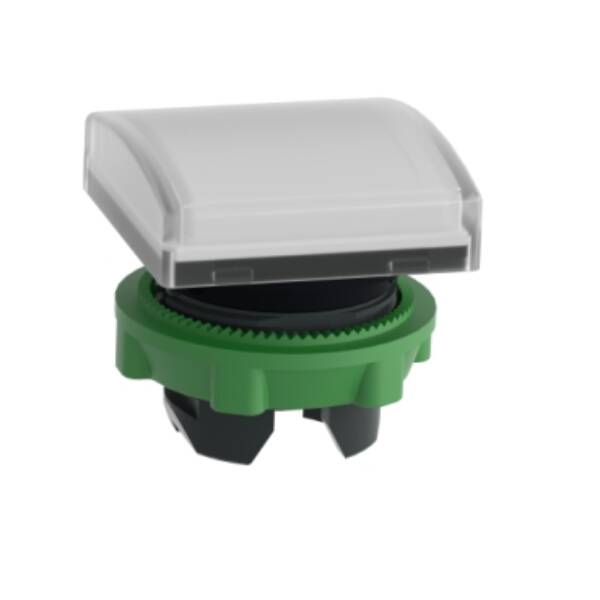 Head for pilot light, Harmony XB5, square white, 22mm, with plain lens, universal LED - Schneider Electric - ZB5CV013