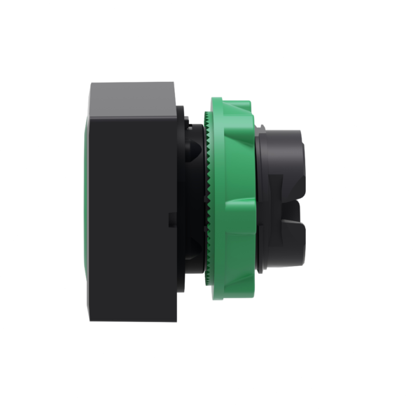 green square flush illum pushbutton head Ø22 spring return for integral LED - Schneider Electric - ZB5CW3336