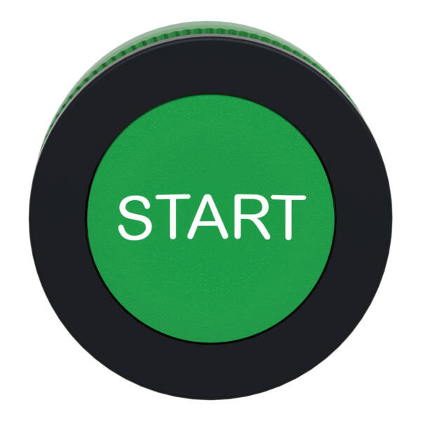 FLUSH MOUNTED GREEN FLUSH CAPS PUSHBUTTON HEAD WHITE MARKED START - Schneider Electric - ZB5FA333