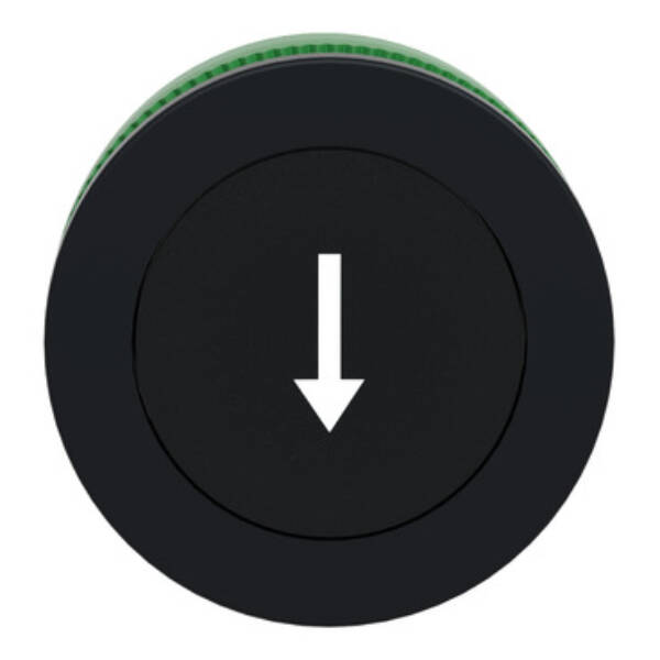 FLUSH MOUNTED BLACK FLUSH CAPS PUSHBUTTON HEAD WHITE MARKED ARROW - Schneider Electric - ZB5FA335