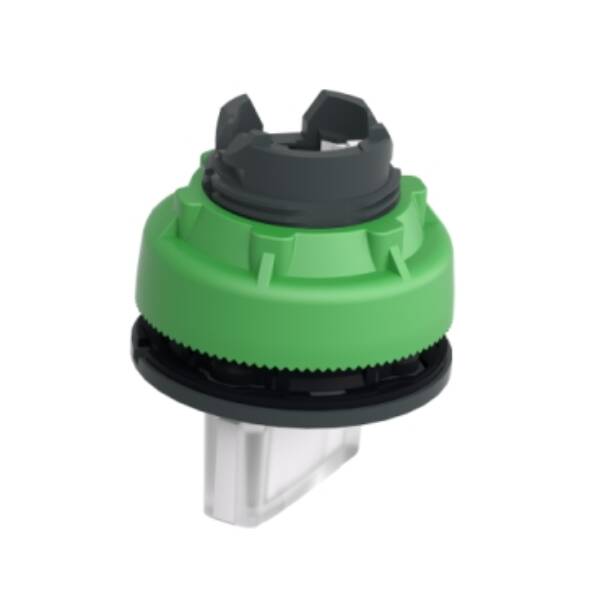 Head for illuminated selector switch, Harmony XB5, plastic, white handle, universal LED, 2 positions, spring return - Schneider Electric - ZB5FK1413