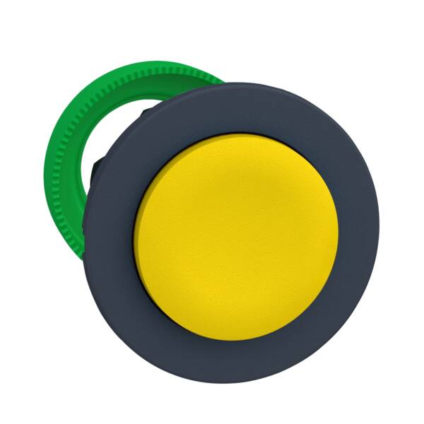 flush mounted yellow projecting pushbutton head - Schneider Electric - ZB5FL5