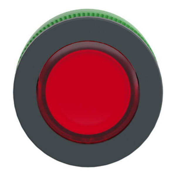Head for pilot light, Harmony XB5,plastic, red, 30mm, universal LED, plain lens - Schneider Electric - ZB5FV043