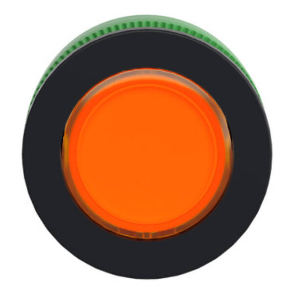 Head for pilot light, Harmony XB5, plastic, orange, 30mm, universal LED, plain lens - Schneider Electric - ZB5FV053