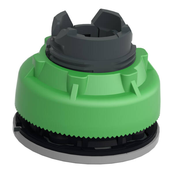Head for pilot light, Harmony XB5, grey bezel, yellow flush mounted, 30mm, universal LED, plain lens - Schneider Electric - ZB5FV083C0
