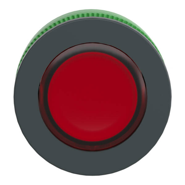 Head for illuminated push button, Harmony XB5, plastic, red, 30mm, universal LED, plain lens - Schneider Electric - ZB5FW343