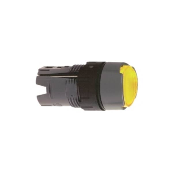 yellow flush illuminated pushbutton head Ø16 spring return 12...24V - Schneider Electric - ZB6AW5