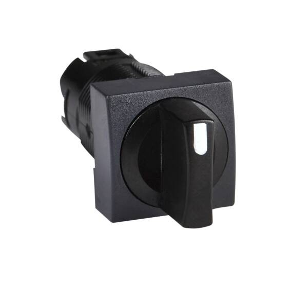 black square selector switch head Ø16 2-position stay put - Schneider Electric - ZB6CD28