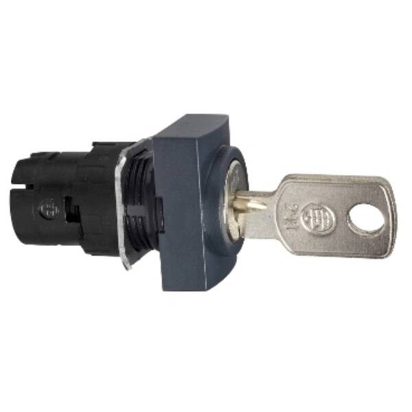 rectangular selector switch head Ø16 2-position stay put Ronis 200 - Schneider Electric - ZB6DGC