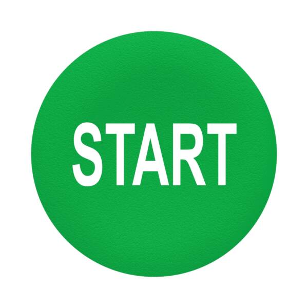 green cap marked START for circular pushbutton Ø22 - Schneider Electric - ZBA333