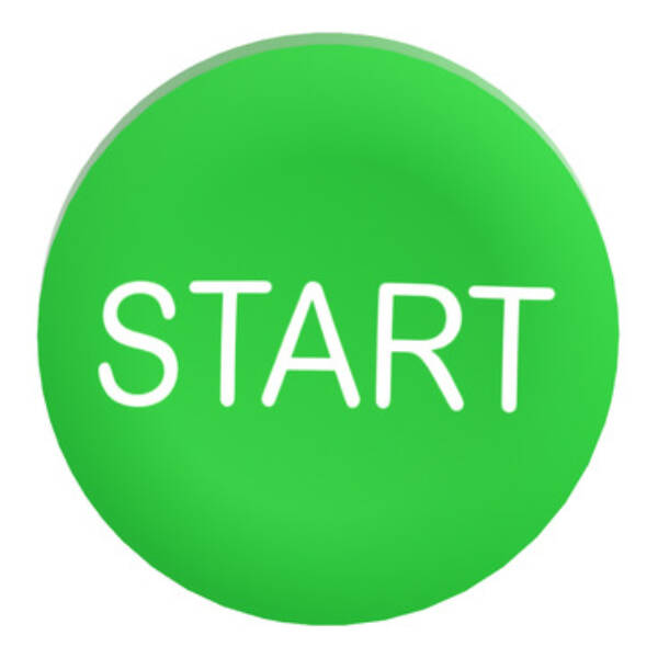 green plain cap START for flush mounted push button - Schneider Electric - ZBAF333